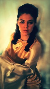 Actress Maria Solovyova in the role of Madonna Laura